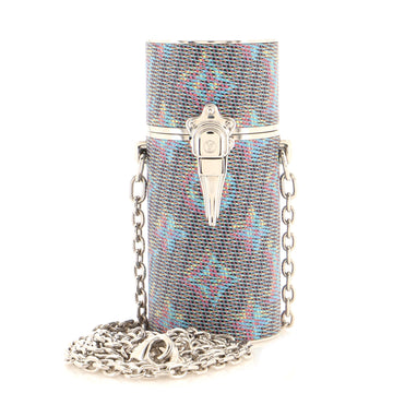 Louis Vuitton Lipstick Case on Chain Damier Monogram LV Pop Canvas