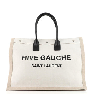 Saint Laurent Rive Gauche Shopper Tote Canvas Large