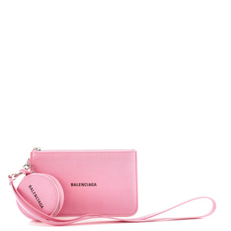 Balenciaga Logo Multi Pouch Cash Wallet Leather