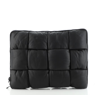 Bottega Veneta Laptop Pouch Padded Maxi Intrecciato Leather