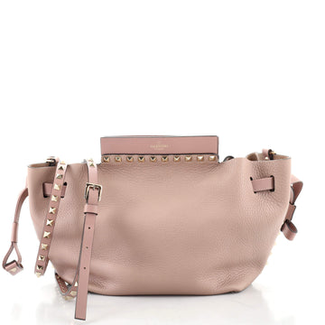 Valentino Rockstud Drawstring Crossbody Bag Leather Small