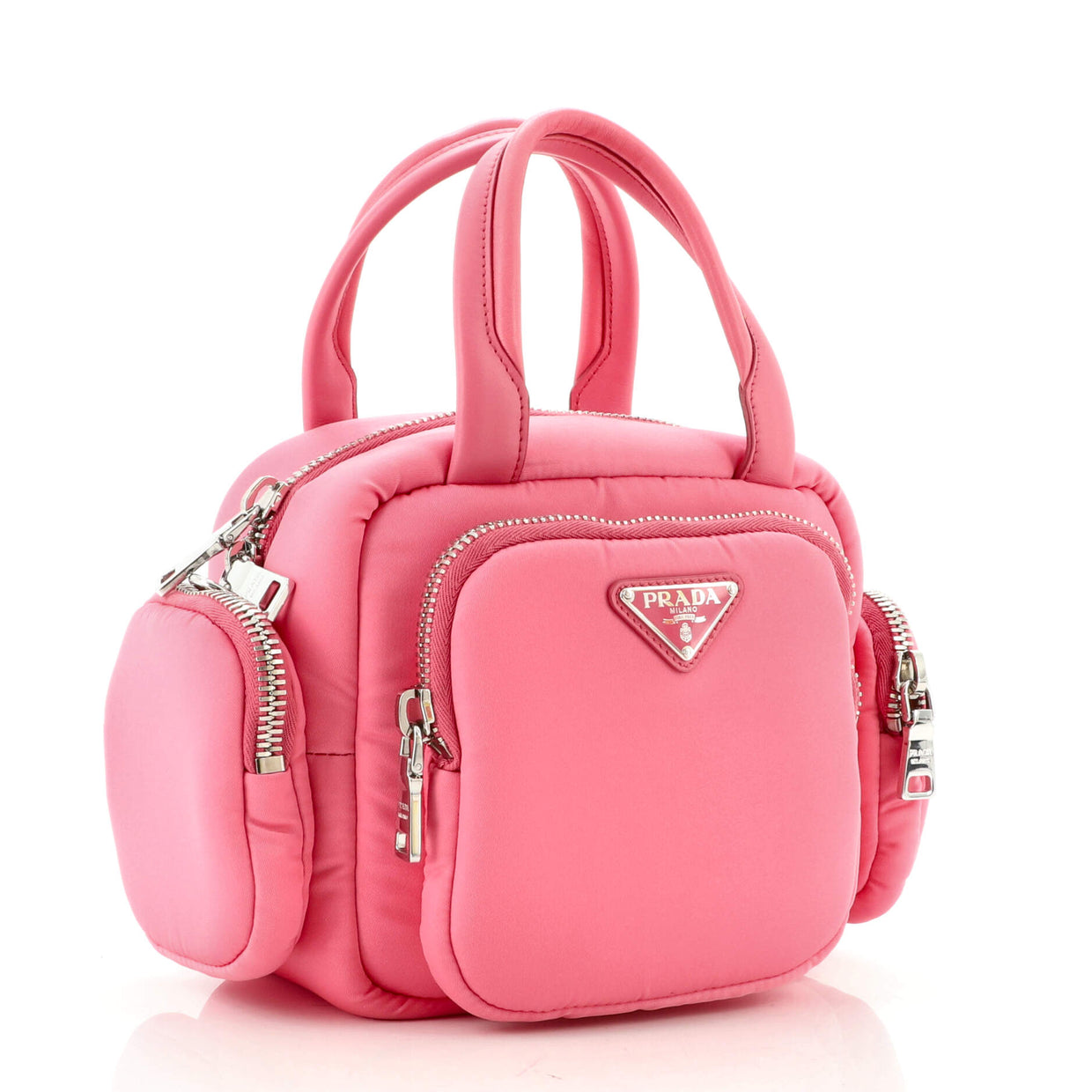 Prada Cargo Top Handle Bag Nylon Pink 131778126