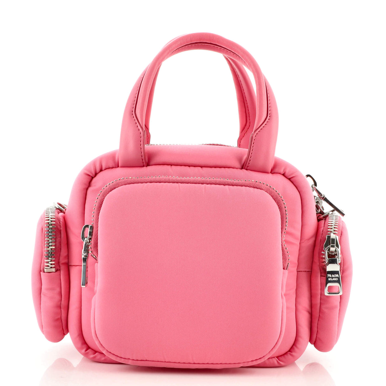 Prada Cargo Top Handle Bag Nylon Pink 131778126