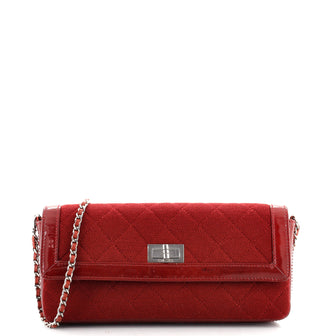 Chanel Reissue Flap Bag Quilted Jersey with Patent East West