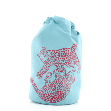 Hermes Polochon Drawstring Backpack Printed Toile