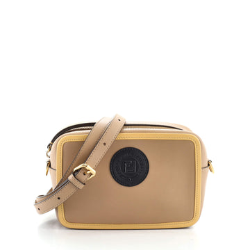 Fendi FF Logo Stamp Camera Bag Leather Mini
