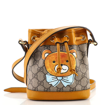 Gucci x EXO-KAI Ophidia Bucket Bag Printed GG Coated Canvas Mini