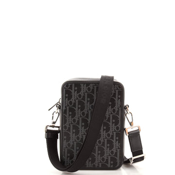 Christian Dior World Tour Zip Messenger Pouch Oblique Galaxy Leather