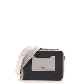 Christian Dior Double Zip Crossbody Pouch Leather