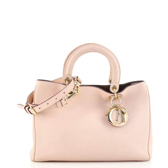 Christian Dior Diorissimo Tote Pebbled Leather Medium
