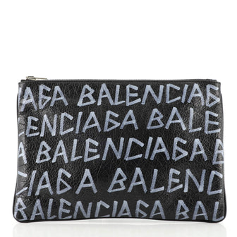 Balenciaga Graffiti Pouch Leather