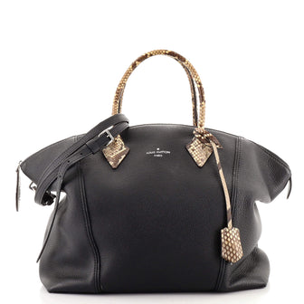 Louis Vuitton Soft Lockit Handbag Leather with Python MM
