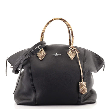 Louis Vuitton Soft Lockit Handbag Leather with Python MM