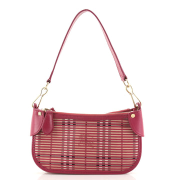 Burberry Lollard Shoulder Bag Haymarket Canvas with Leather Medium