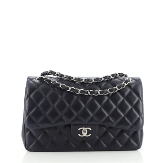 Chanel Classic Double Flap Bag Quilted Lambskin Jumbo