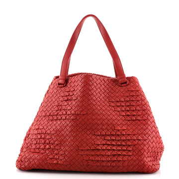 Bottega Veneta Ruffle Tote Intrecciato Nappa Large