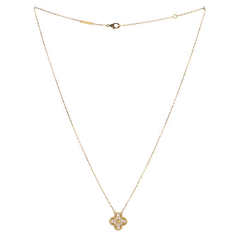 Van Cleef & Arpels Vintage Alhambra Pendant Necklace 18K Yellow Gold and Diamonds