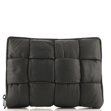 Bottega Veneta Laptop Pouch Padded Maxi Intrecciato Leather