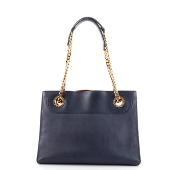 Bvlgari Chain Shopping Tote Leather Medium