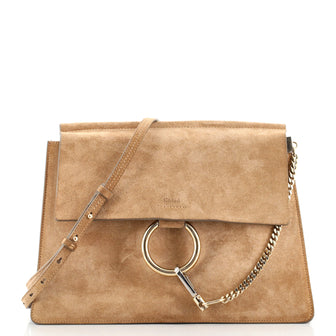 Chloe Faye Shoulder Bag Suede Medium