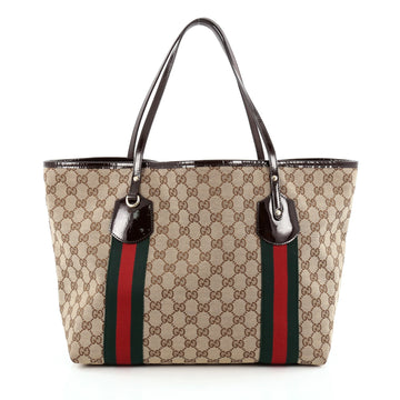 Gucci Jolie Web Tote GG Canvas Large