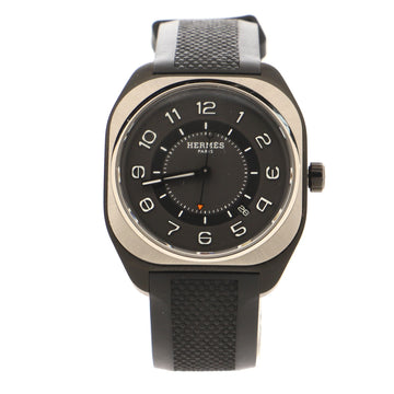 Hermes H08 Automatic Watch DLC Titanium and Rubber 39