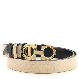 Salvatore Ferragamo Gancini Belt Leather Thin