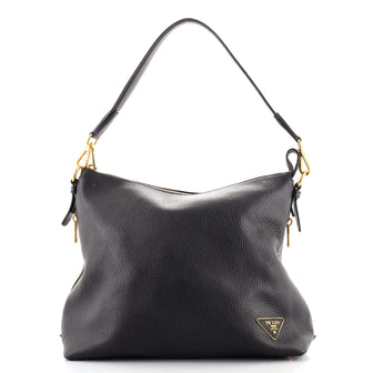 Prada Side Zip Hobo Vitello Daino Large