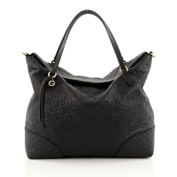 Gucci Bree Convertible Top Handle Bag Guccissima Leather Medium