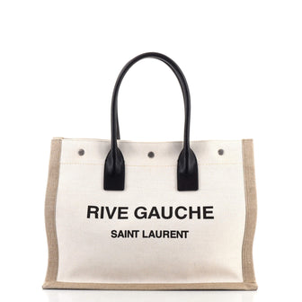 Saint Laurent Rive Gauche Shopper Tote Canvas Small