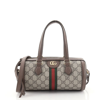 Gucci Ophidia Boston Bag GG Coated Canvas Small