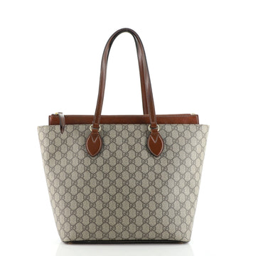 Gucci Linea A Zip Tote GG Coated Canvas Medium