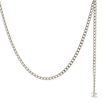 Chanel Logo Charm Chain Belt Metal