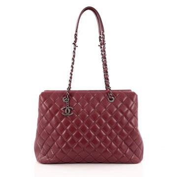 Chanel City Shopping Tote Quilted Caviar Large