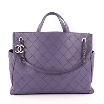 Chanel CC Pocket Tote Quilted Calfskin Large