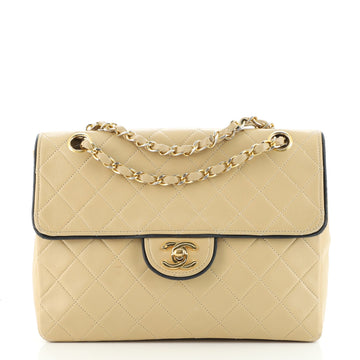 Chanel Vintage Square CC Flap Bag Quilted Lambskin Medium
