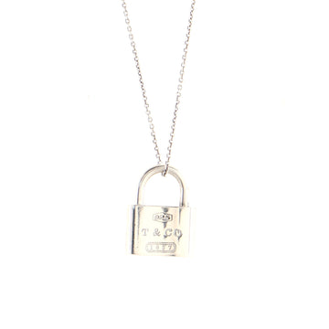 Tiffany & Co. 1837 Lock Pendant Necklace Sterling Silver