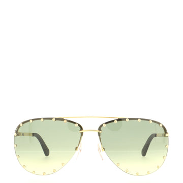 Louis Vuitton The Party Aviator Sunglasses Studded Metal