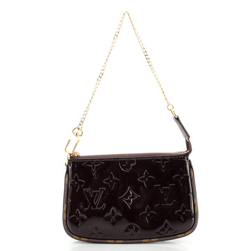 Louis Vuitton Pochette Accessoires Monogram Vernis with Monogram Canvas Mini