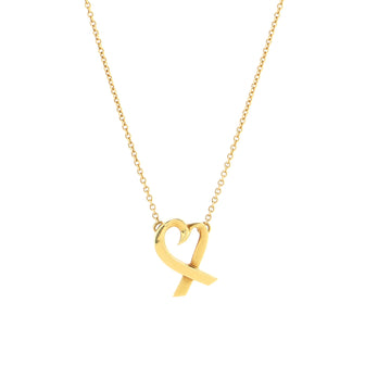 Tiffany & Co. Paloma Picasso Loving Heart Pendant Necklace 18K Yellow Gold