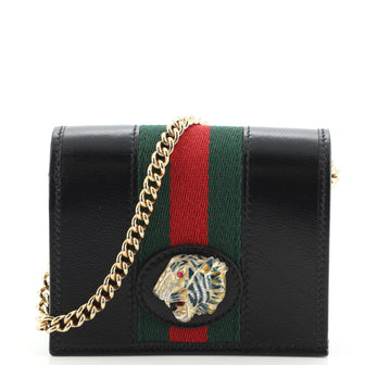 Gucci Rajah Chain Card Case Leather