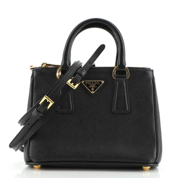 Prada Galleria Double Zip Tote Saffiano Leather Mini
