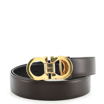 Salvatore Ferragamo Gancini Reversible Belt Leather Wide