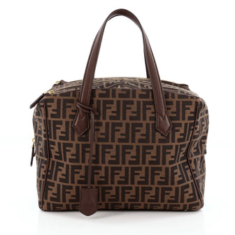 Fendi Double Zip Tote Zucca Canvas Medium