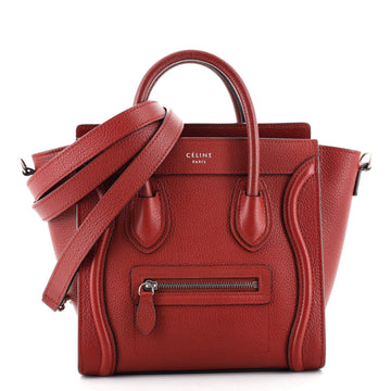 Celine Luggage Bag Grainy Leather Nano
