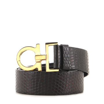 Salvatore Ferragamo Gancini Belt Lizard Medium