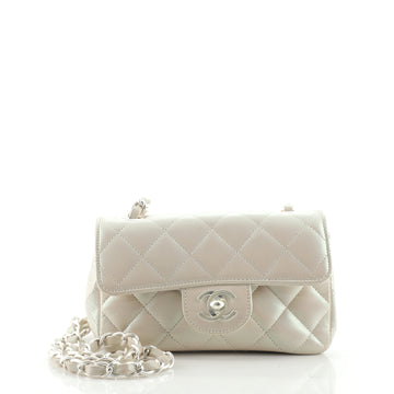 Chanel Vintage Classic Single Flap Bag Quilted Lambskin Extra Mini