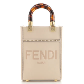 Fendi Sunshine Shopper Tote Leather Mini