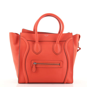 Celine Luggage Bag Grainy Leather Mini