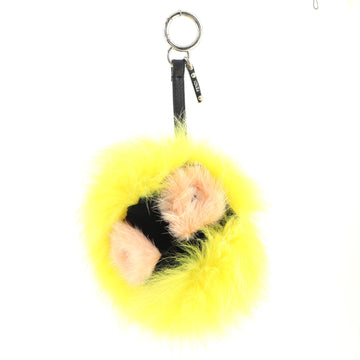 Fendi Monster Bug Bag Charm Fur with Leather